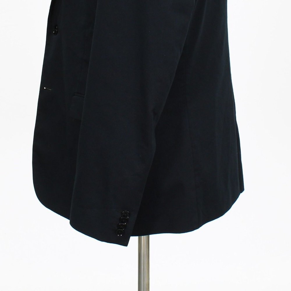 Express 44L Black Solid Cotton 2-Button Sport Coa… - image 5